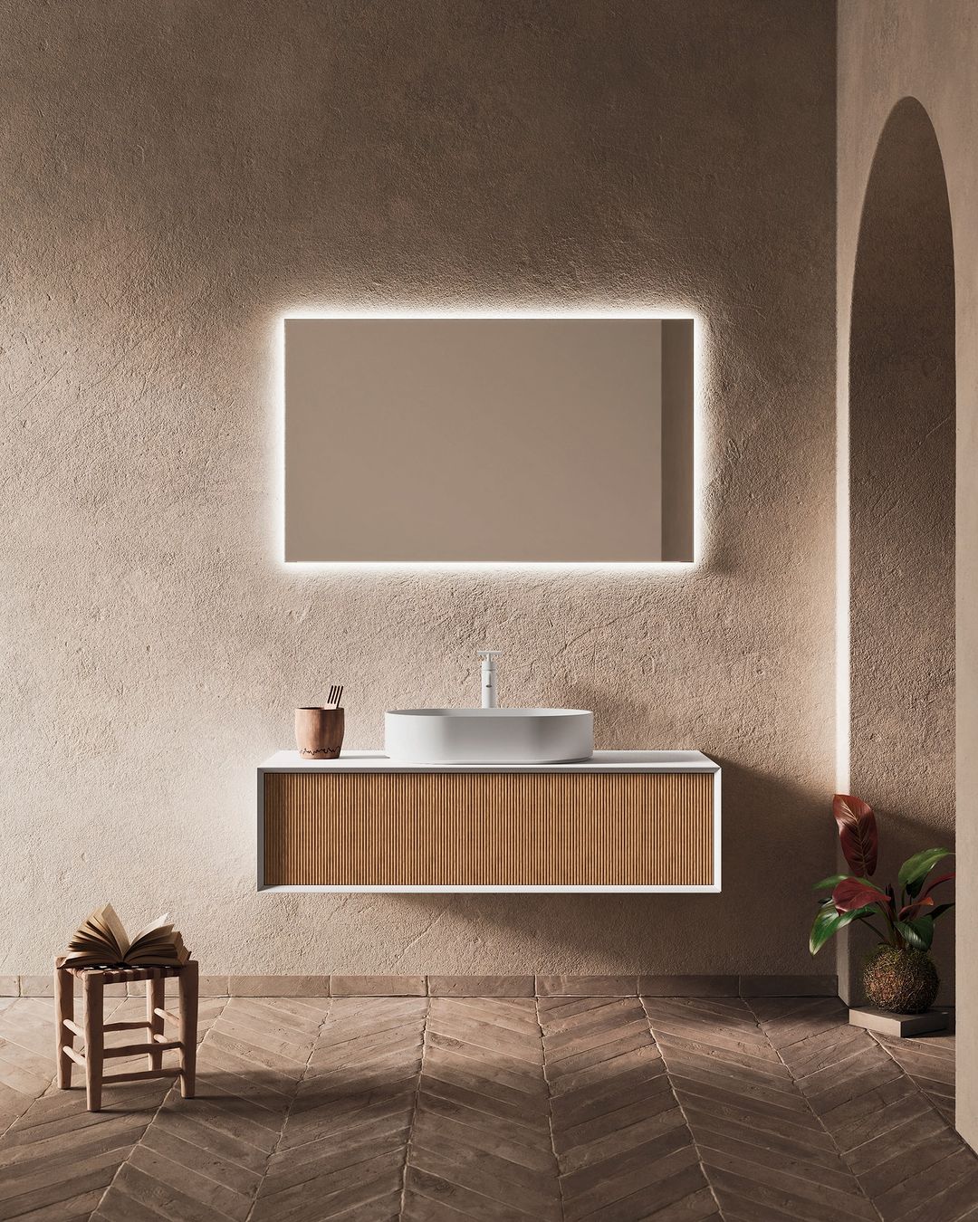 Mobile bagno 60,5 Cm - EASY CANNETTATO - Composizione 4 – DNG DESIGN