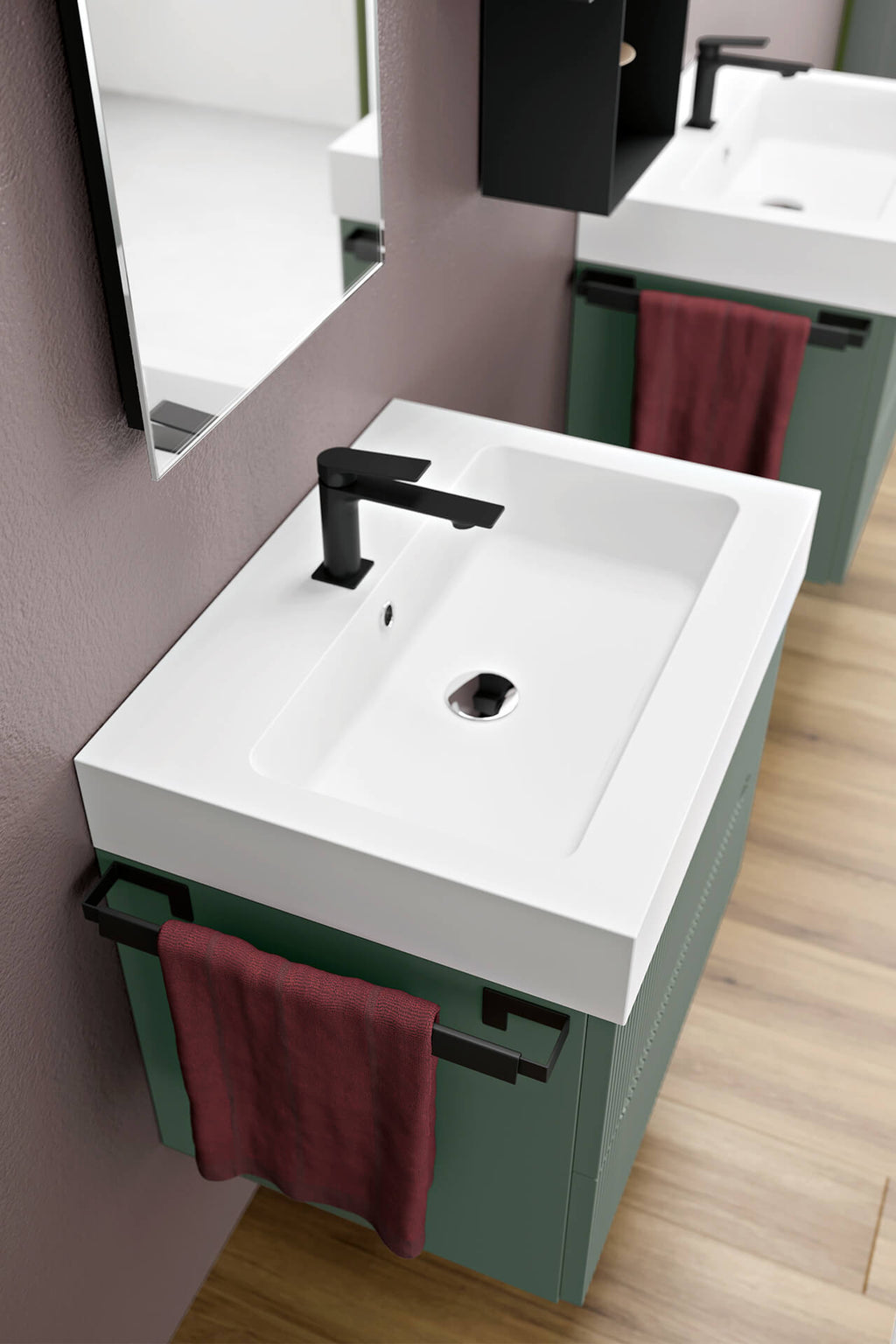 Mobile bagno 60,5 Cm - EASY CANNETTATO - Composizione 4 – DNG DESIGN