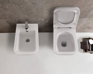 - STONE - SOSPESI - Coppia vaso + bidet + coprivaso soft close