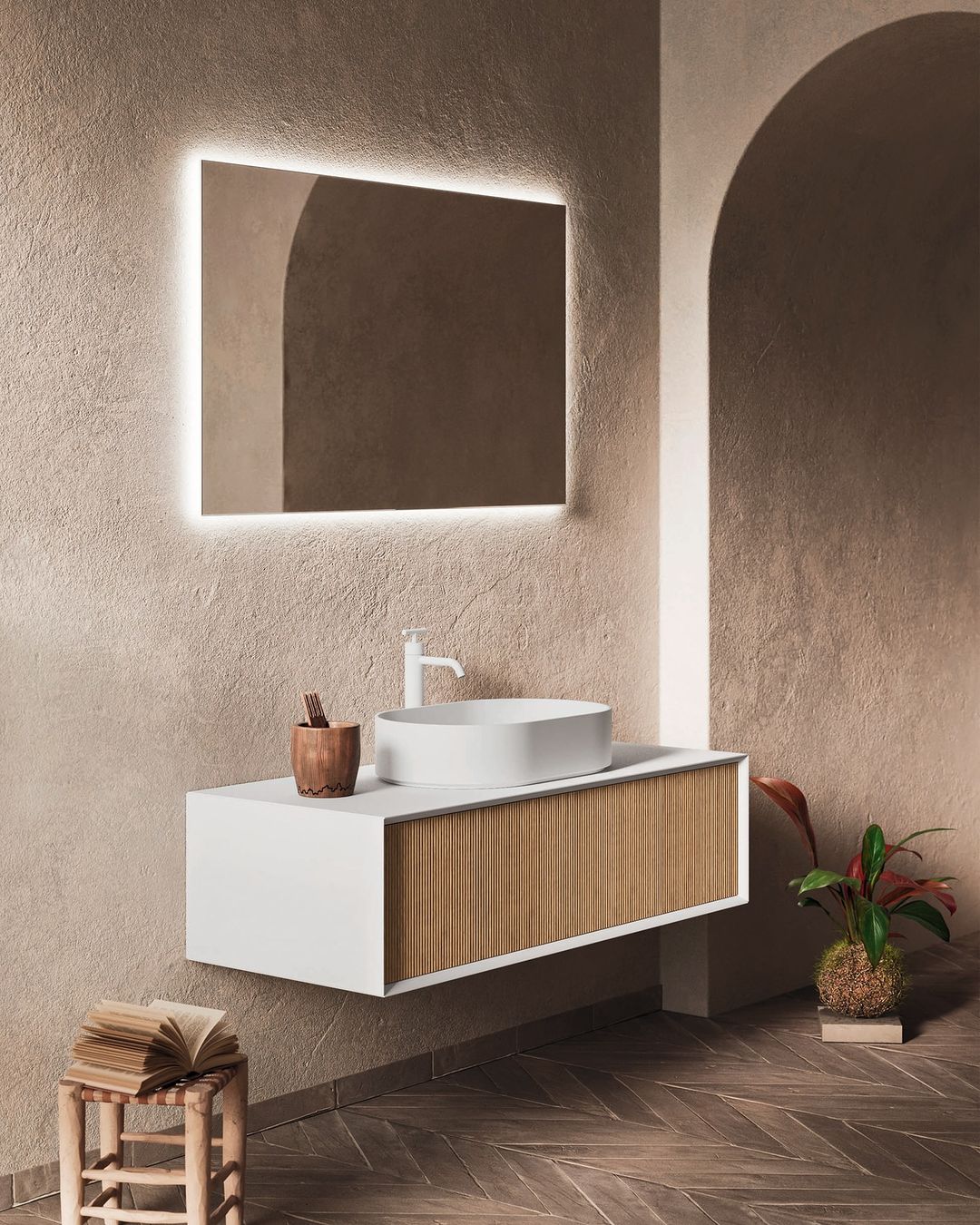 Mobile bagno 60,5 Cm - EASY CANNETTATO - Composizione 4 – DNG DESIGN